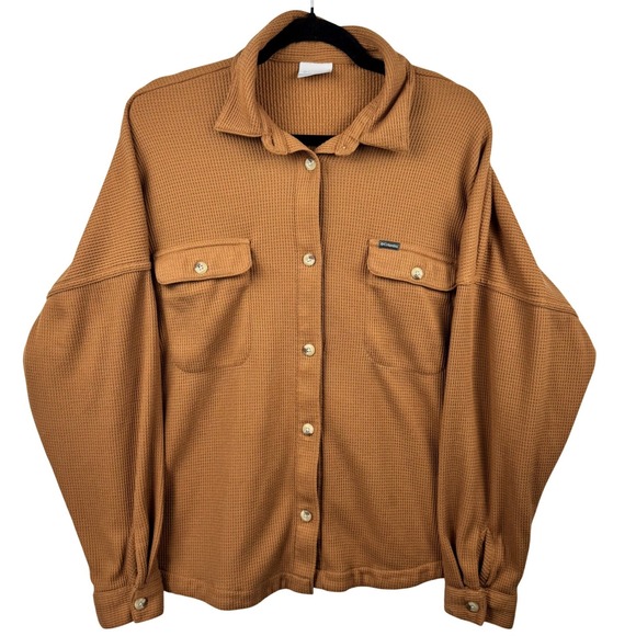 Columbia Women's Holly Hideaway™ Waffle Shirt Jacket Large Hiking Outdoor Cabin - Picture 2 of 13